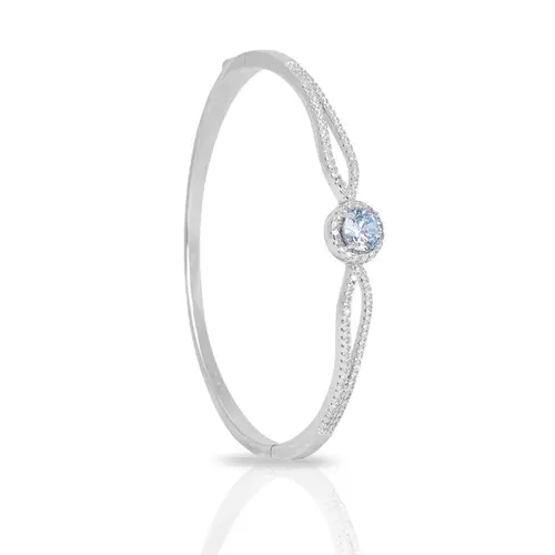 Bracelete Blend Collection Articulado Com Zircônia Redonda Topázio