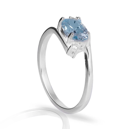 Anel Blend Collection Espelhado com Zircônia Topázio e Cristal