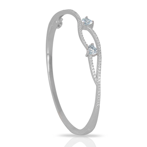 Bracelete Blend Collection com Zircônias Cristal e Coração Duplo com Zircônias Topázio