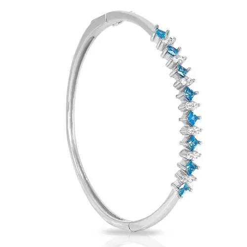 Bracelete Blend Collection Articulado com Losangos em Zircônia Topázio