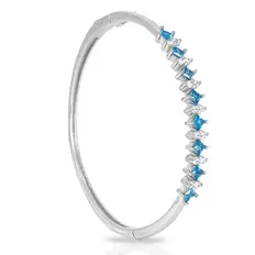 Bracelete Blend Collection Articulado com Losangos em Zircônia Topázio