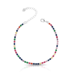 Pulseira Riviera Com Zircônias Coloridas