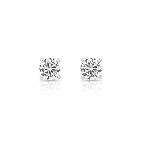 Brinco Top com Zircônia Cristal Redonda P