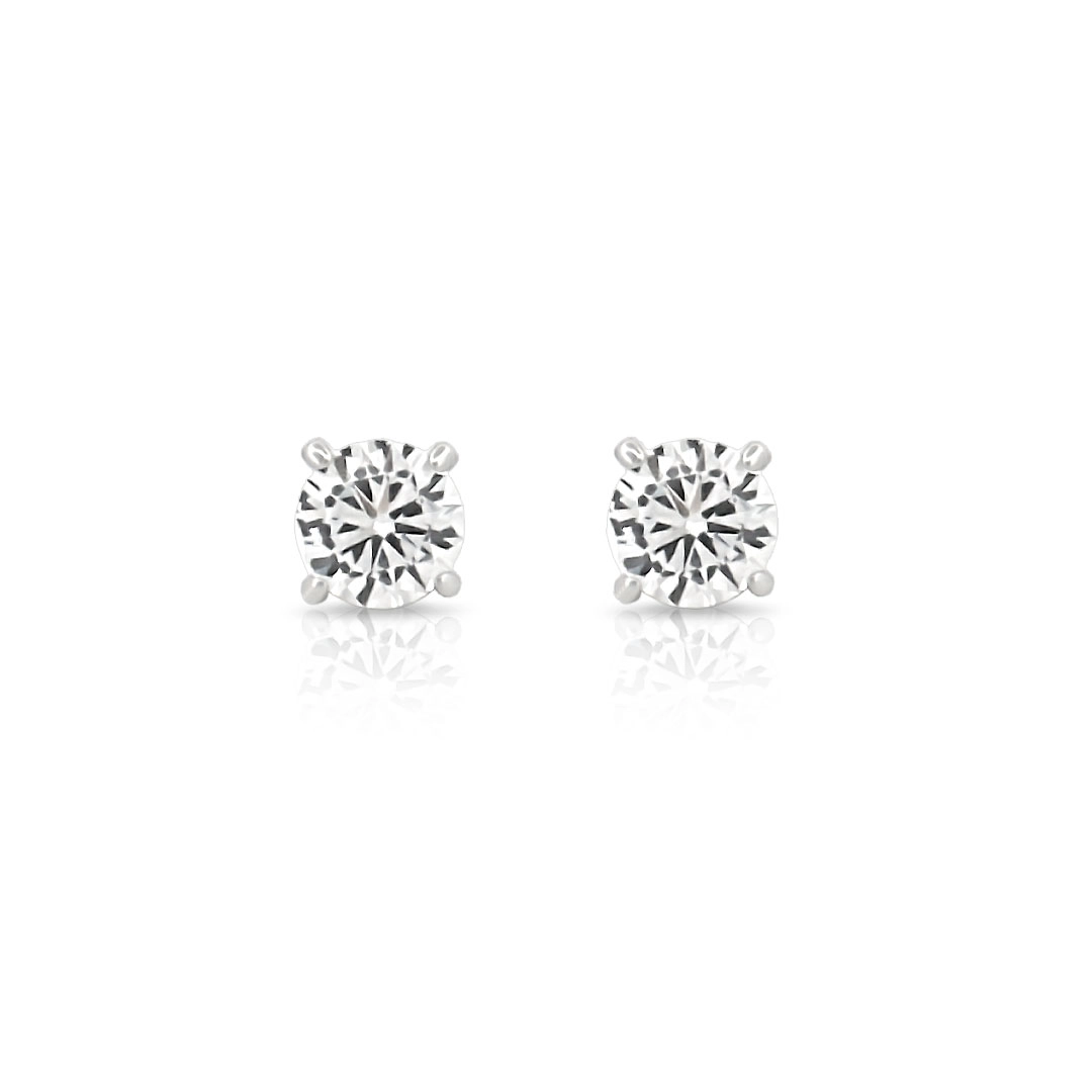 Brinco Top com Zircônia Cristal Redonda P
