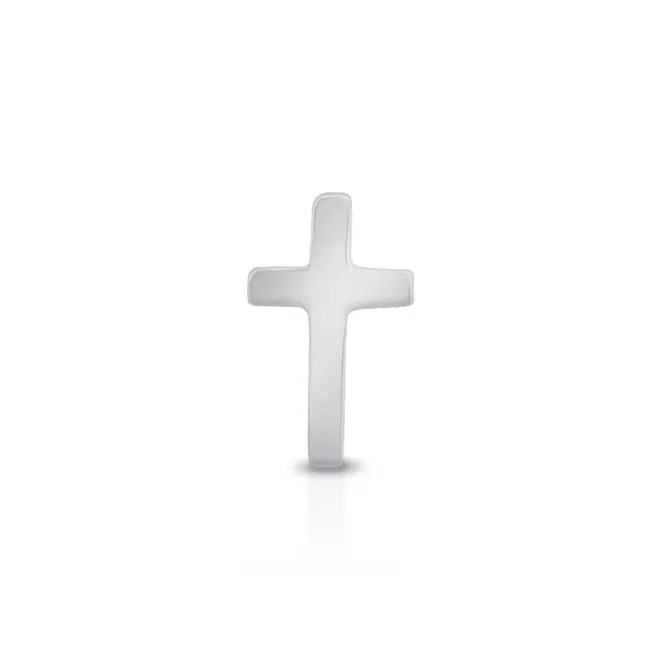 Piercing com Cruz Espelhada