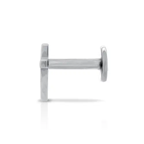 Piercing com Cruz Espelhada