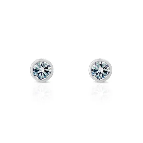 Brinco Top Redondo com Zircônia Cristal