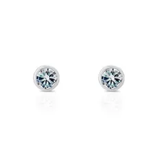 Brinco Top Redondo com Zircônia Cristal