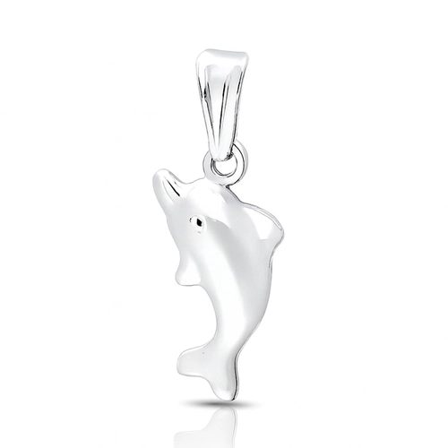 Pingente de Prata Golfinho Espelhado