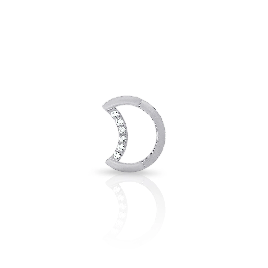 Piercing  Lua com Zircônias Cristal