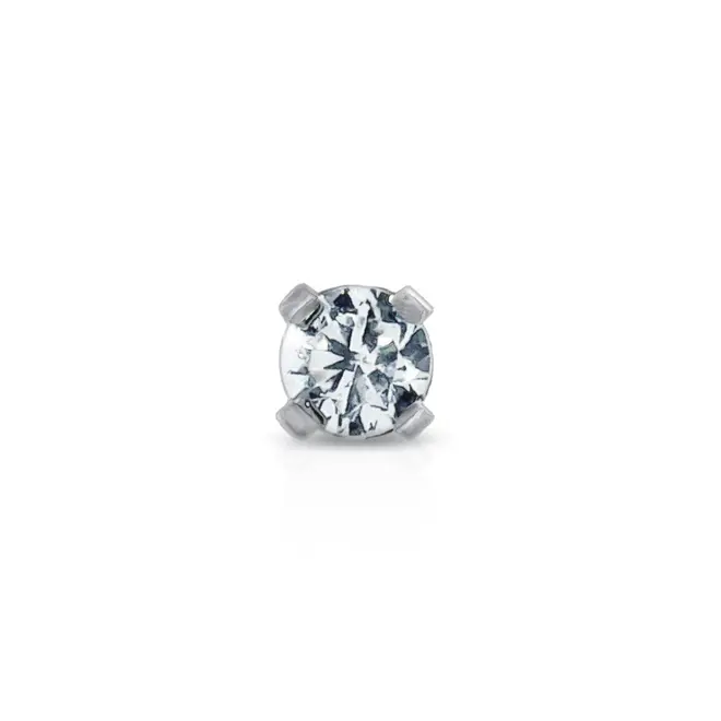 Piercing Com Zircônia Cristal Redonda