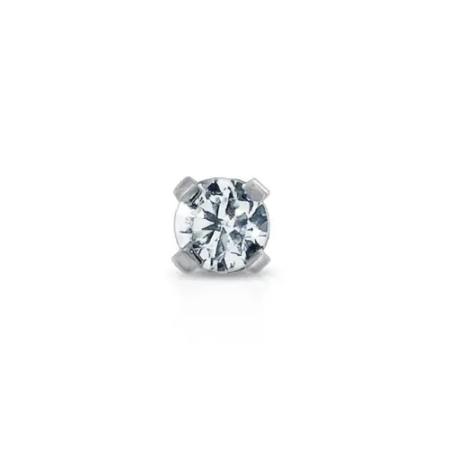Piercing Com Zircônia Cristal Redonda