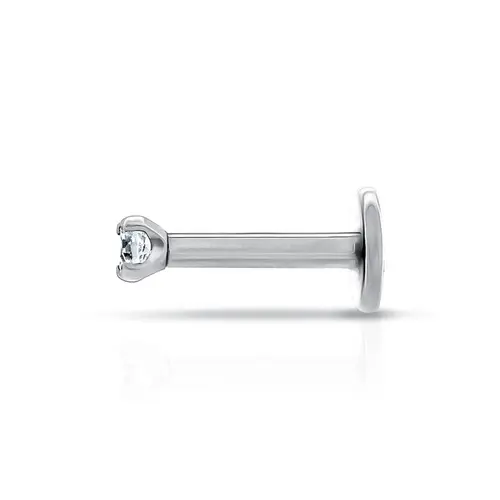 Piercing Com Zircônia Cristal Redonda