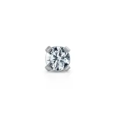 Piercing Com Zircônia Cristal Redonda