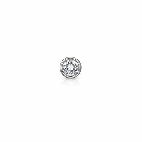Piercing de Orelha com Zircônia Cristal Redonda