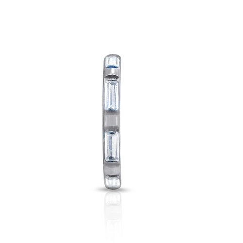 Piercing Argola com Zircônias Retangulares Cristal
