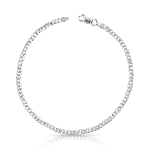 Pulseira em Malha Gourmette Flat 22 cm