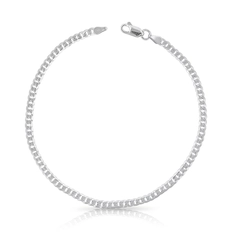 Pulseira em Malha Gourmette Flat 22 cm