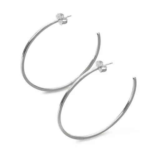 Brinco de Argola em Fio Quadrado Espelhado G