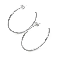 Brinco de Argola em Fio Quadrado Espelhado G