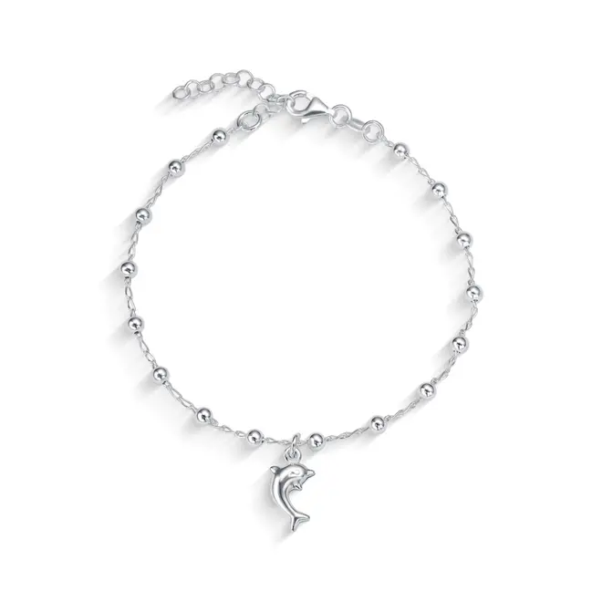 Pulseira de Esferas com Golfinho