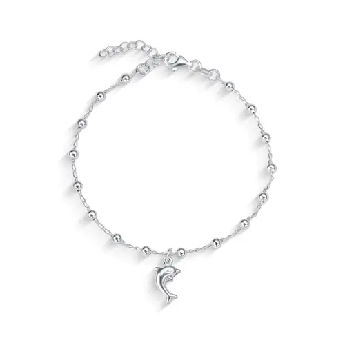 Pulseira de Esferas com Golfinho