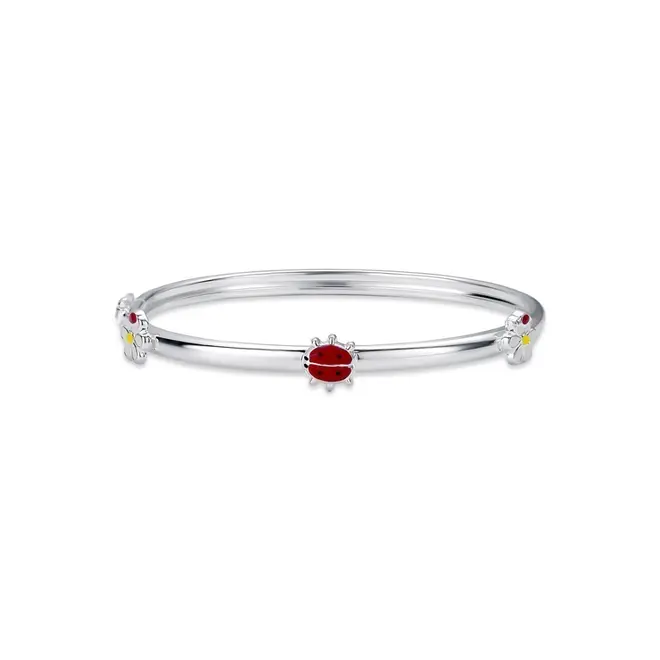 Bracelete Kids com Joaninha e Flores