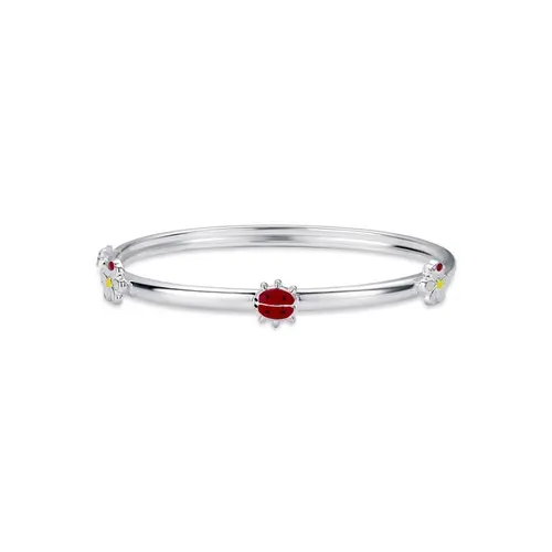 Bracelete Kids com Joaninha e Flores