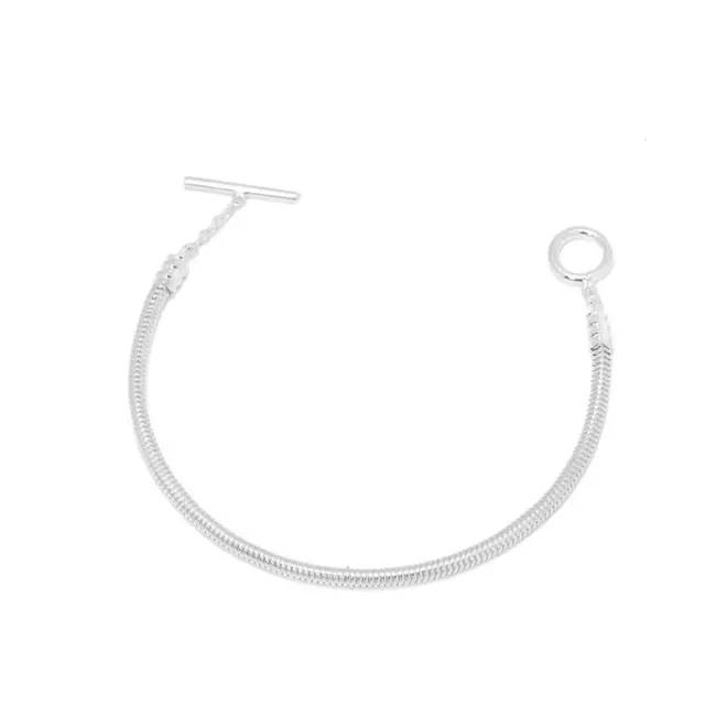 Pulseira Conduíte Espelhada com Fecho T 20 CM