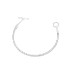 Pulseira Conduíte Espelhada com Fecho T 20 CM