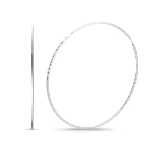 Brinco de Argola Com Fio Quadrado E Espelhado G