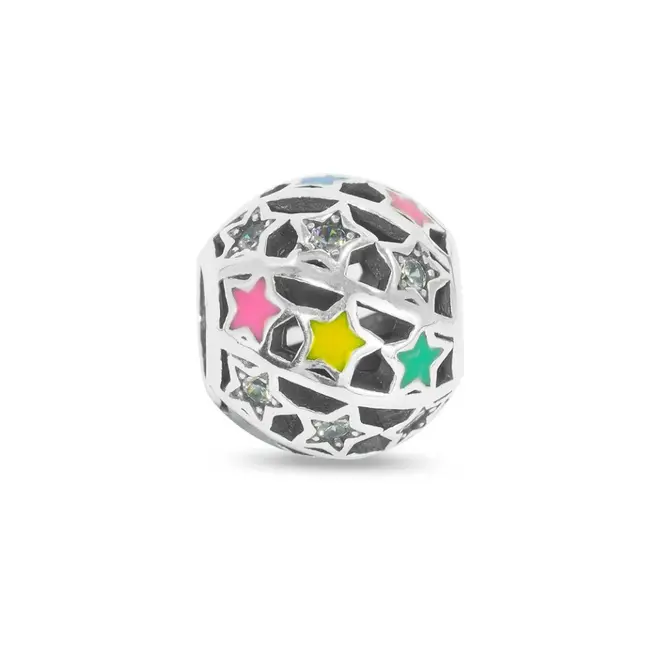 Berloque Esmaltado Colorido com Zircônia Cristal