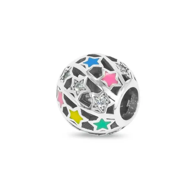 Berloque Esmaltado Colorido com Zircônia Cristal