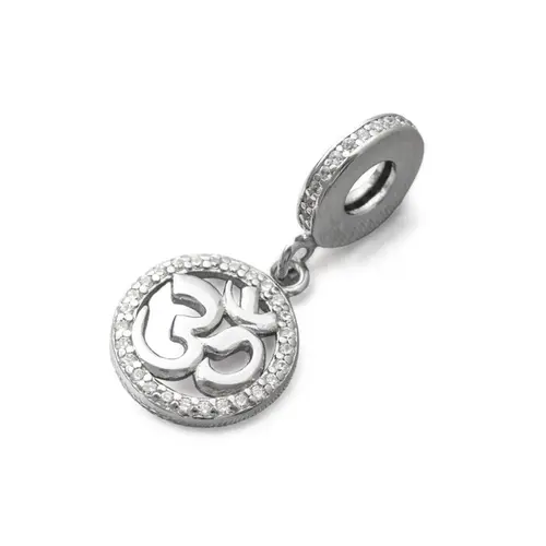 Berloque Símbolo do OM com Zircônias Cristal