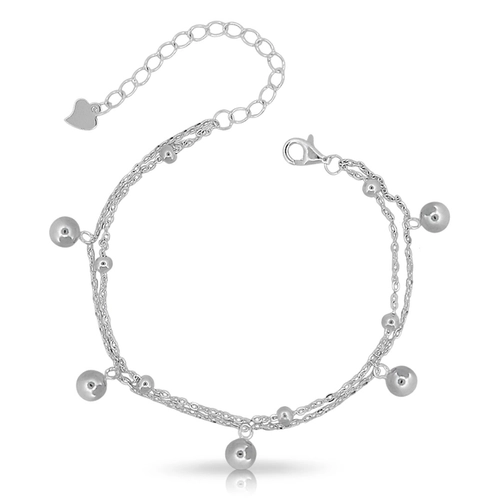 Pulseira Dupla Espelhada com Esferas