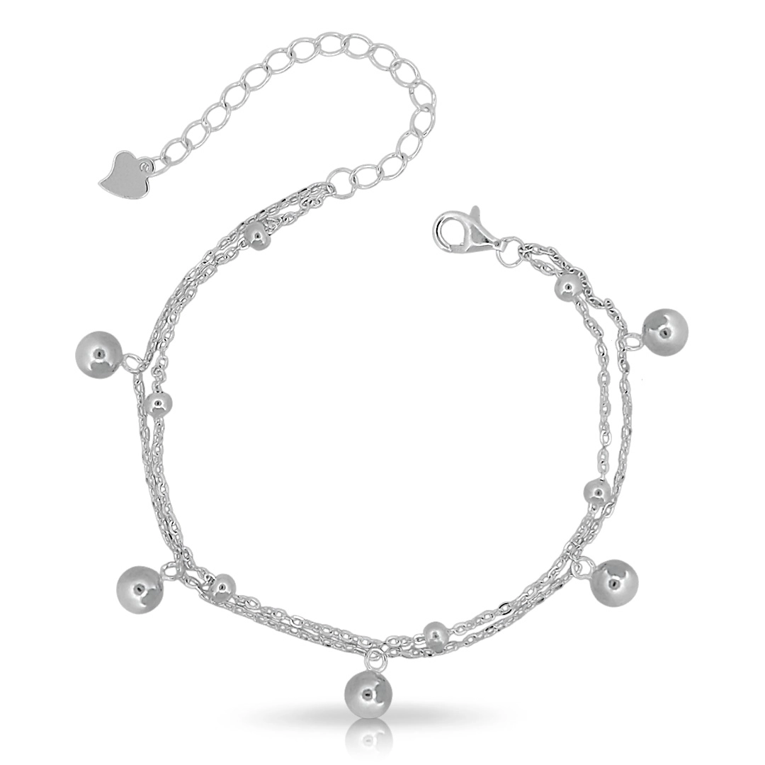 Pulseira Dupla Espelhada com Esferas