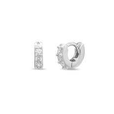 Brinco Argola Click com Zircônia Cristal P