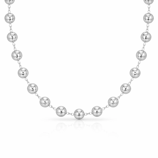 Choker de Esferas Espelhadas 8 MM