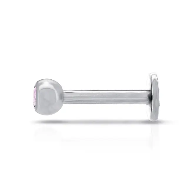 Piercing com Zircônia Rosa