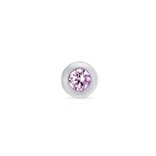 Piercing com Zircônia Rosa
