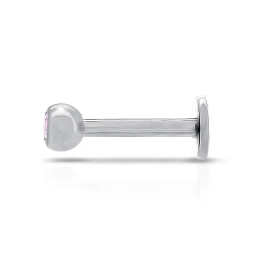 Piercing com Zircônia Rosa