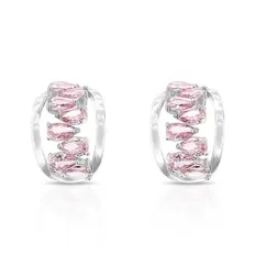 Brinco Top com Zircônia Rosa