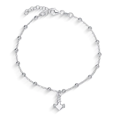 Pulseira de Esferas com Âncora Espelhada