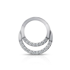 Piercing Argola Fio Duplo com Zircônias