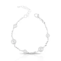 Pulseira Espelhada com Esferas Espelhadas