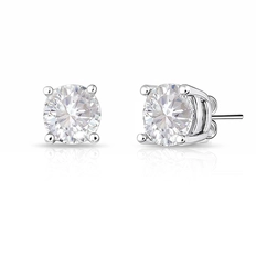 Brinco Top Redondo com Zircônia Cristal