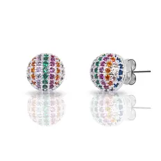 Brinco Top com Zircônias Coloridas