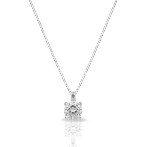 Gargantilha de Prata 925 Ponto Luz com Zircônia Cristal