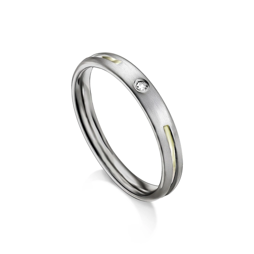 Aliança de Namoro Slim Bold Stone