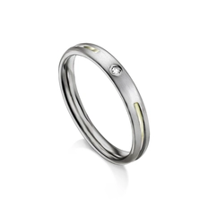 Aliança de Namoro Slim Bold Stone